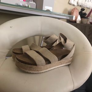 Cream sandals